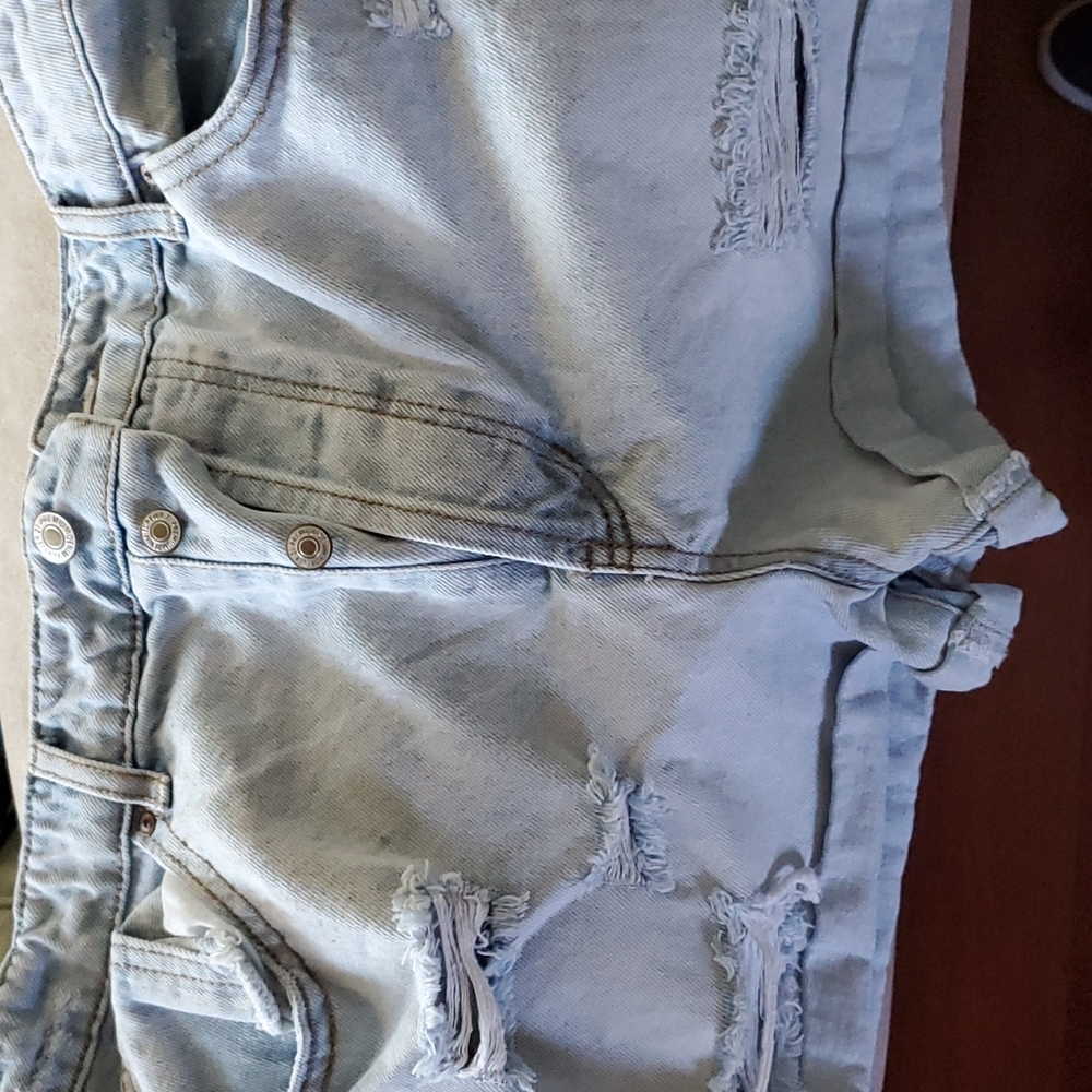Button front Jean shorts